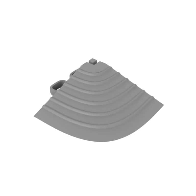 Grey Corner Edges Vented Interlocking Garage Tiles