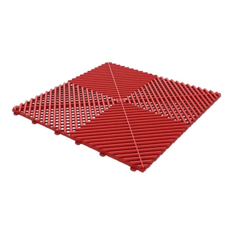 Red Vented Interlocking Garage Tile